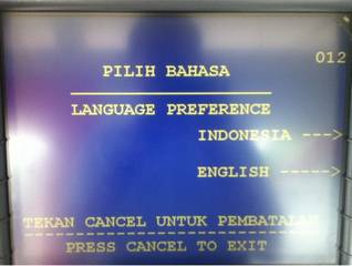 1. Pilihlah bahasa yang akan digunakan dalam proses transaksi.