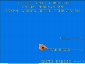 13. Kemudian pilih TABUNGAN