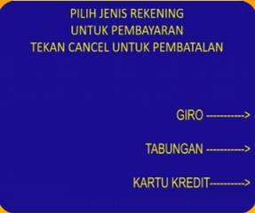 13. Pilih jenis pembayaran Tabungan