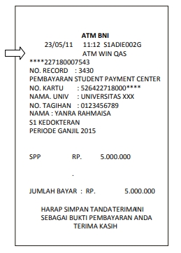 14. Setelah transaksi selesai akan keluar bukti bayar