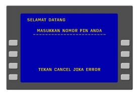 2. Masukkan kartu ATM dan PIN