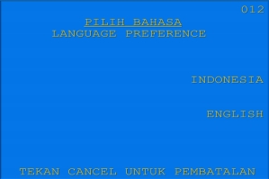 2. Pilih bahasa yang akan digunakan untuk melakukan transaksi di ATM