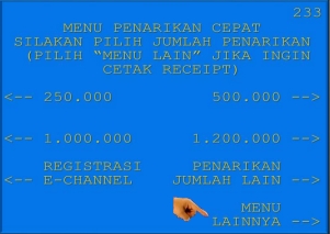 4. Selanjutnya setelah muncul menu seperti berikut pilihlah MENU LAINNYA