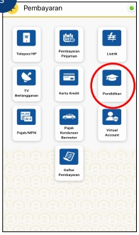 4. Setelah itu pilih menu Pendidikan.