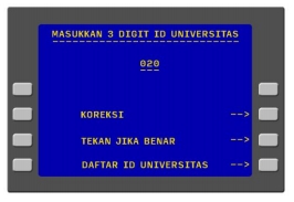 6. Masukkan 3 digit angka nomor ID Universitas.