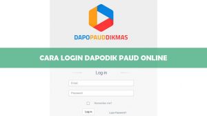 Cara Login Dapodik Paud Online