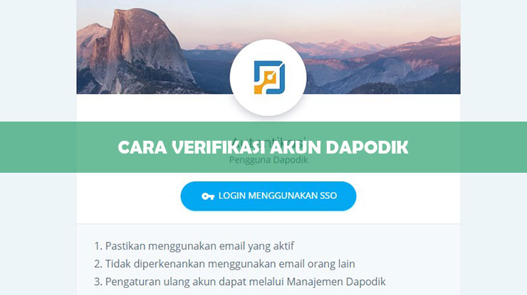 Cara Verifikasi Akun Dapodik