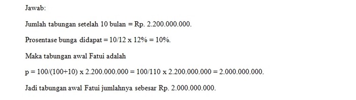 Jawaban Contoh Soal 4 Bunga Tabungan