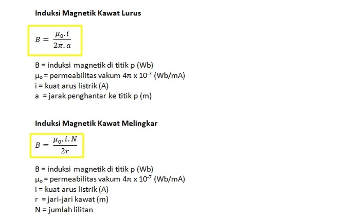 Rumus Induksi Magnetik 1