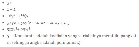 contoh lain polinomial