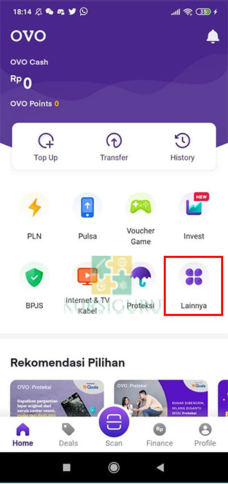 2. Pilih Menu Lainnya V2