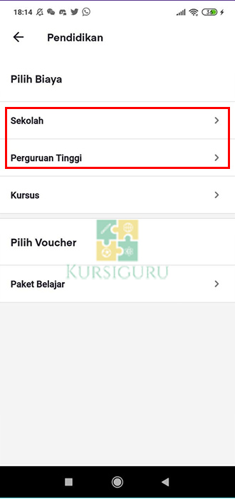 4. Pilih Jenjang Sekolah V2