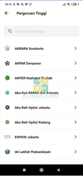 5. Pilih Nama Sekolah V2