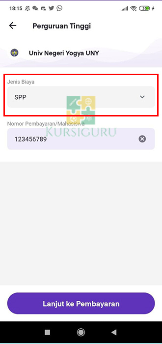 6. Isi Kolom Jenis Biaya V2