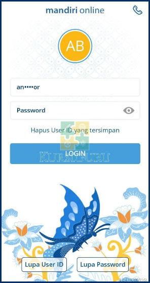 1. Login ke Mandiri Online