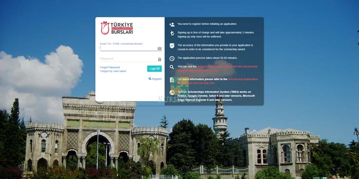 1.Akses Website Resmi Beasiswa Turki