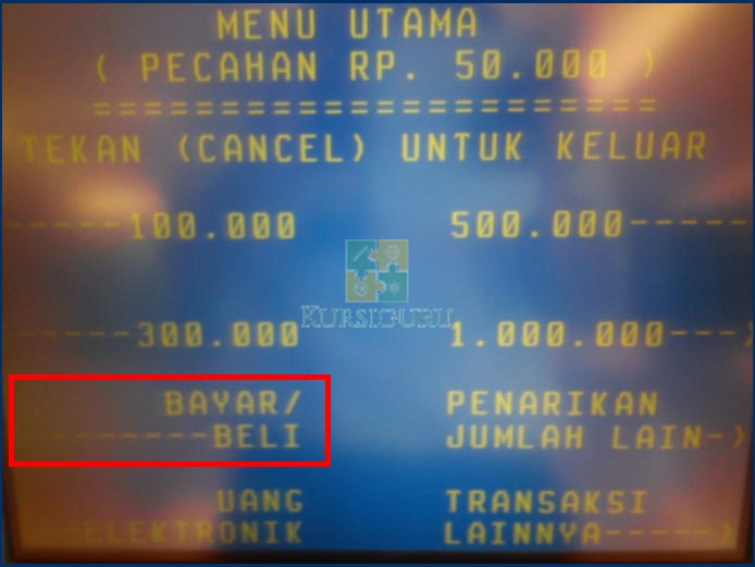 3. Pilih Menu Bayar
