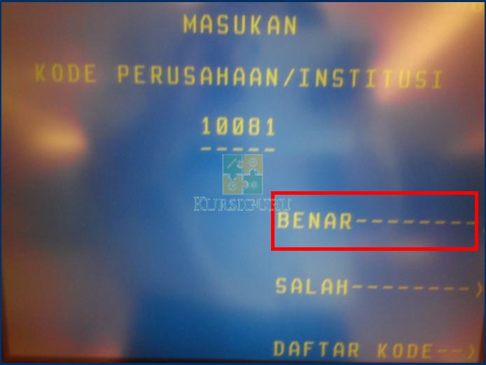 5. Masukkan Kode Unsri