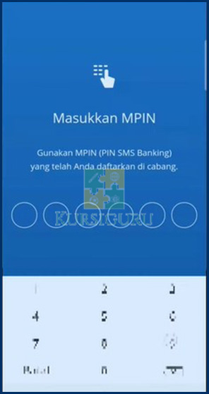 6. Masukkan MPIN Mandiri Mobile Untuk Melanjutkan Proses Bayar UKT Unsri