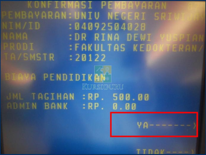 7. Cek Tagihan UKT