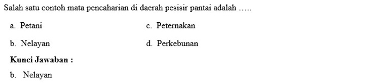Contoh Soal PTS Kelas 5 4
