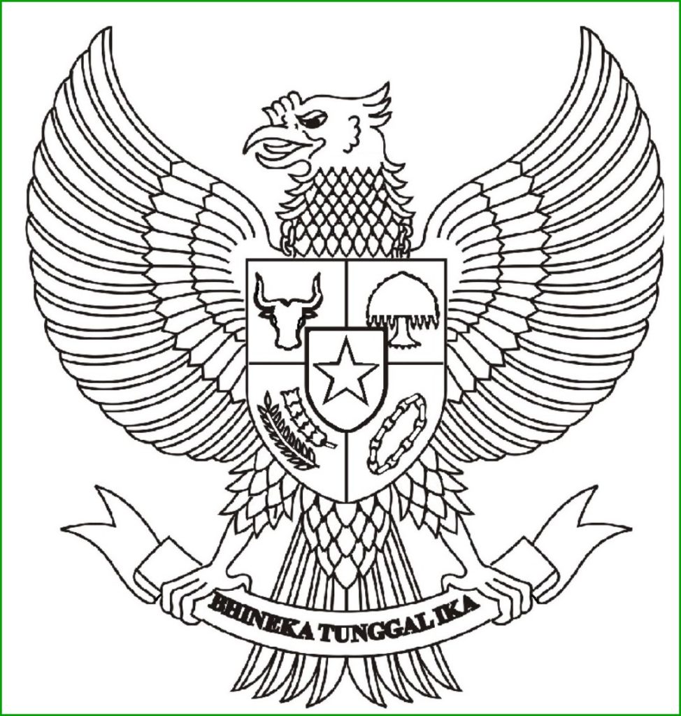 Gambar Mewarnai Garuda Pancasila 03