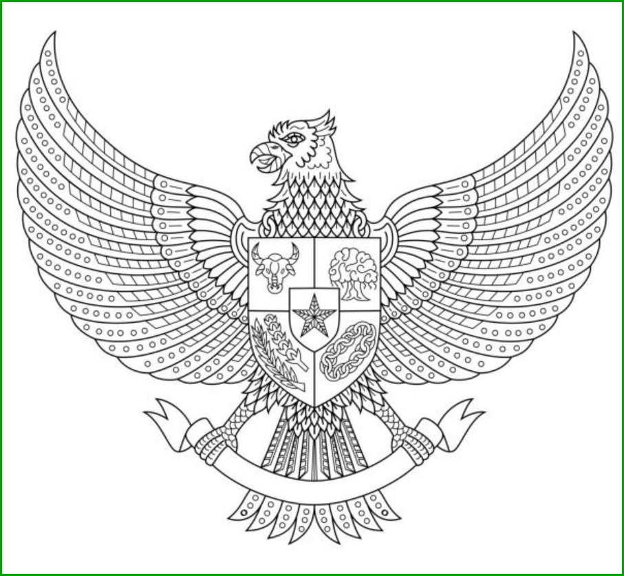 Gambar Mewarnai Garuda Pancasila 11