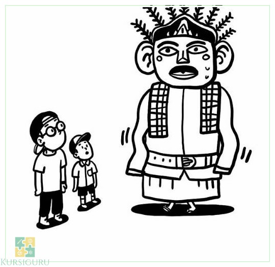 Gambar Mewarnai Ondel Ondel Lucu 03