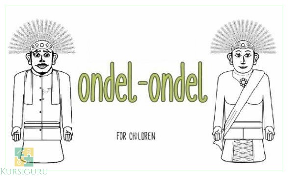 Gambar Mewarnai Ondel Ondel Sepasang 05