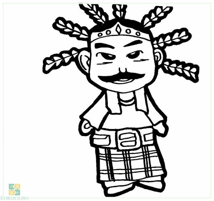 Gambar Mewarnai Ondel ondel Laki Laki 03