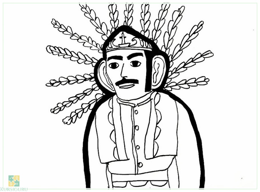 Gambar Mewarnai Ondel ondel Laki Laki 04