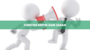 Contoh Kritik dan Saran 1
