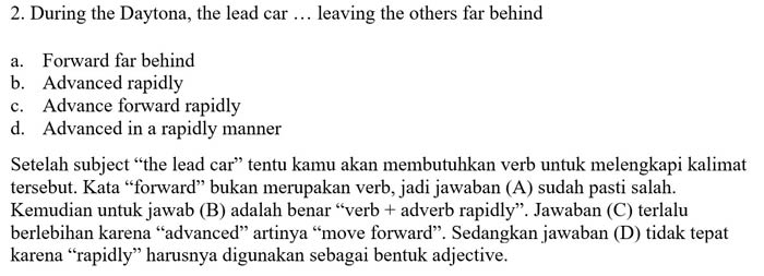 Contoh Soal Tes Toefl 2 1