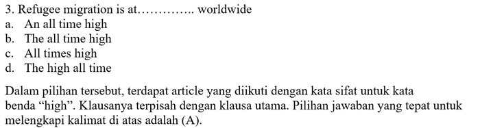 Contoh Soal Tes Toefl 3 1