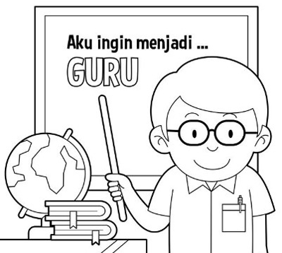Kumpulan Gambar Mewarnai Tema Hari Guru Untuk Anak TK