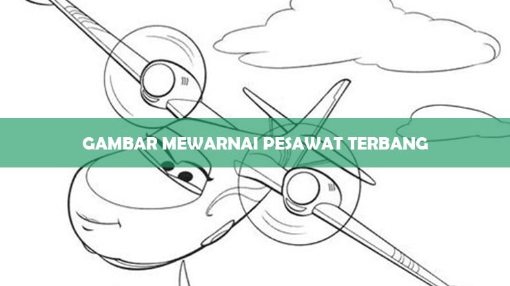 gambar mewarnai pesawat terbang