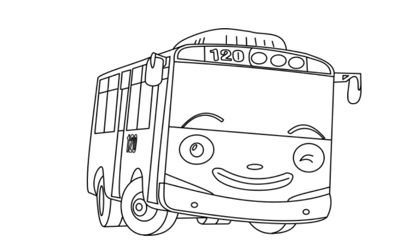 sketsa gambar tayo